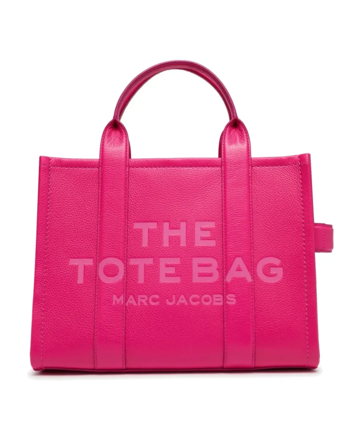 Sac à main Marc Jacobs The Medium Tote Bag cuir grainé rose fuschia femme