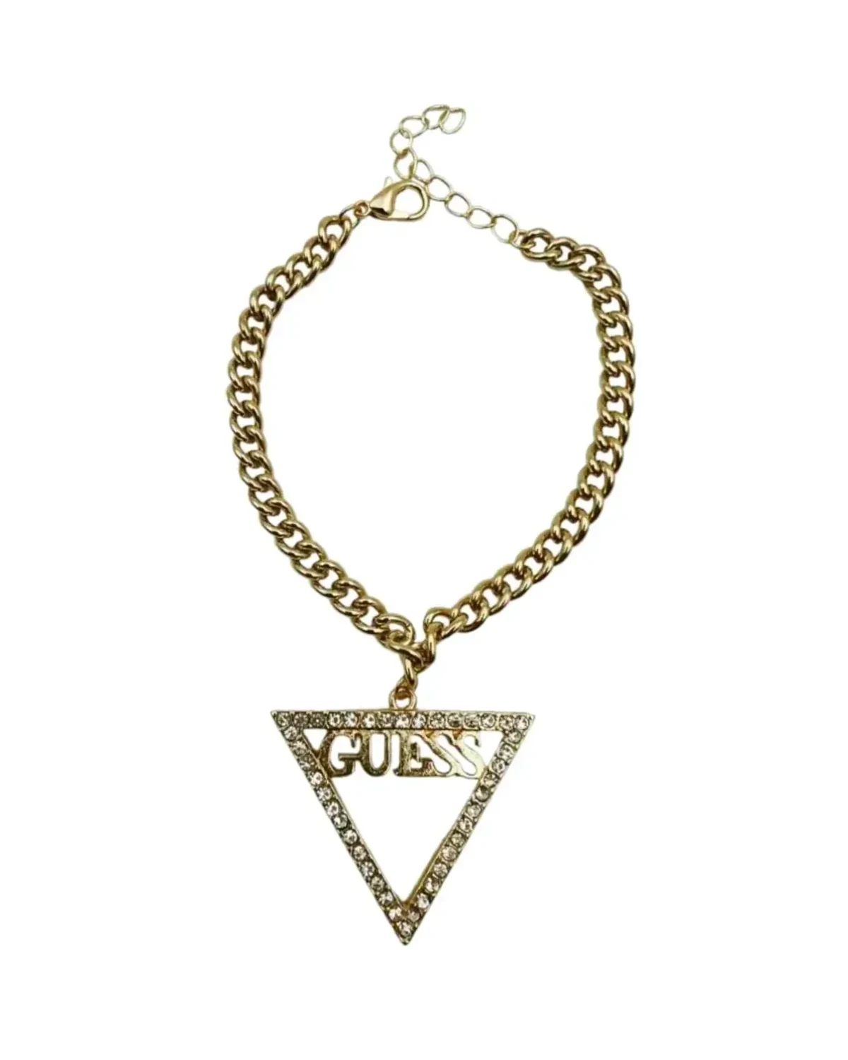 Bracelet Guess triangle métal plaqué or femme