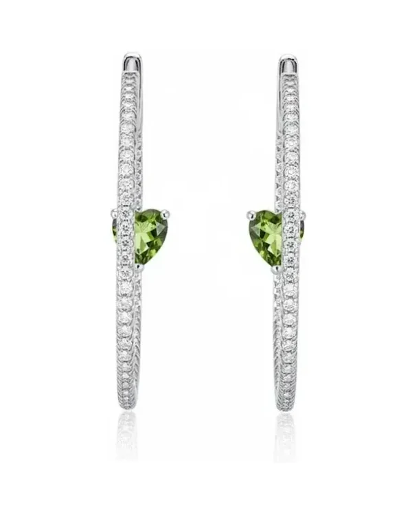 Boucles d'oreilles APM Monaco créoles cœurs argent 925 zirconiums