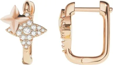 Boucles d'oreilles Météorites carrées APM Monaco