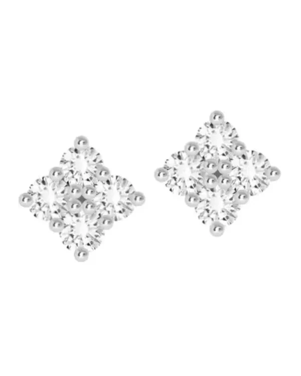 Boucles d'oreilles clou APM Monaco argent 925 zirconium femme