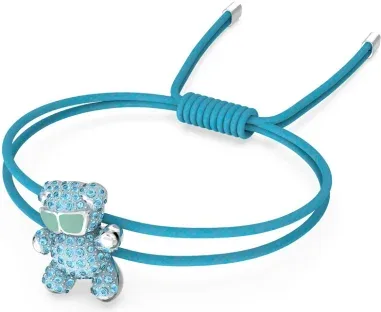 Bracelet Teddy Bleu Rhodié Swarovski — vue 2