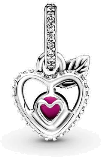 Charm Cœur Snow White - Pierre Rose Pandora — vue 3