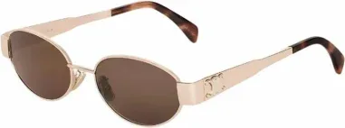 Lunettes de soleil Celine CL40235U Triomphe ovales métal or rose
