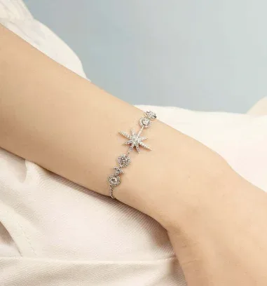 Bracelet APM Monaco ajustable argent 925 et zirconiums — vue 2