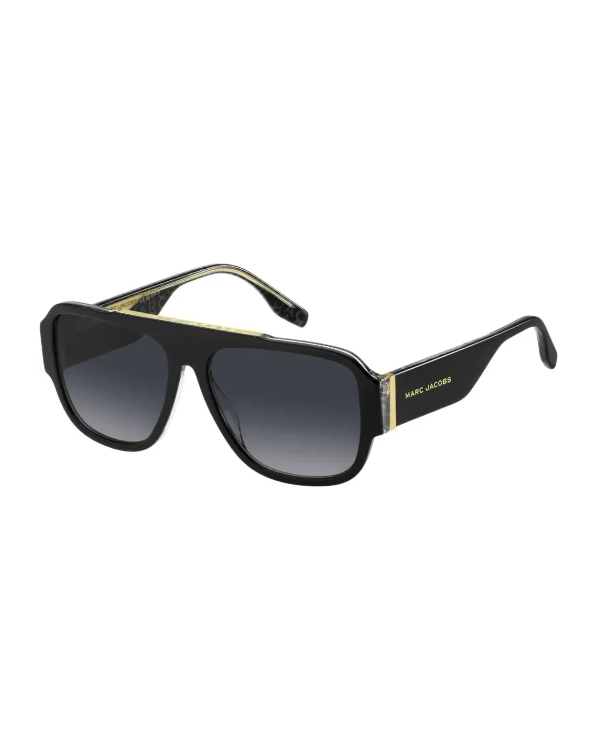 Lunettes de soleil Marc Jacobs 756-S rectangle acétate noir verres gris