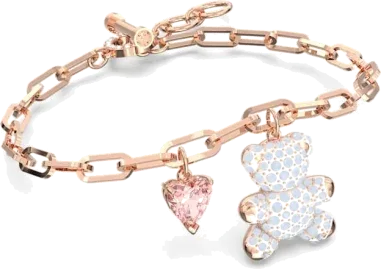 Bracelet Teddy Swarovski Plaqué Or Rose — vue 11