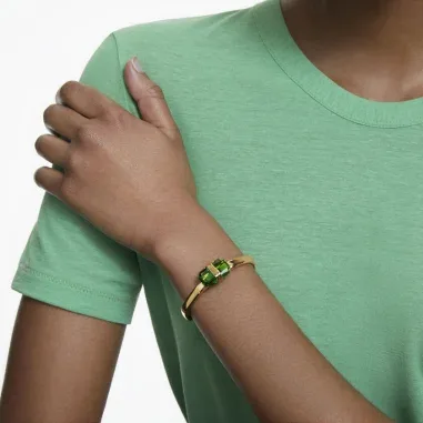 Bracelet Jonc Lucent Magnétique Vert Doré — vue 2