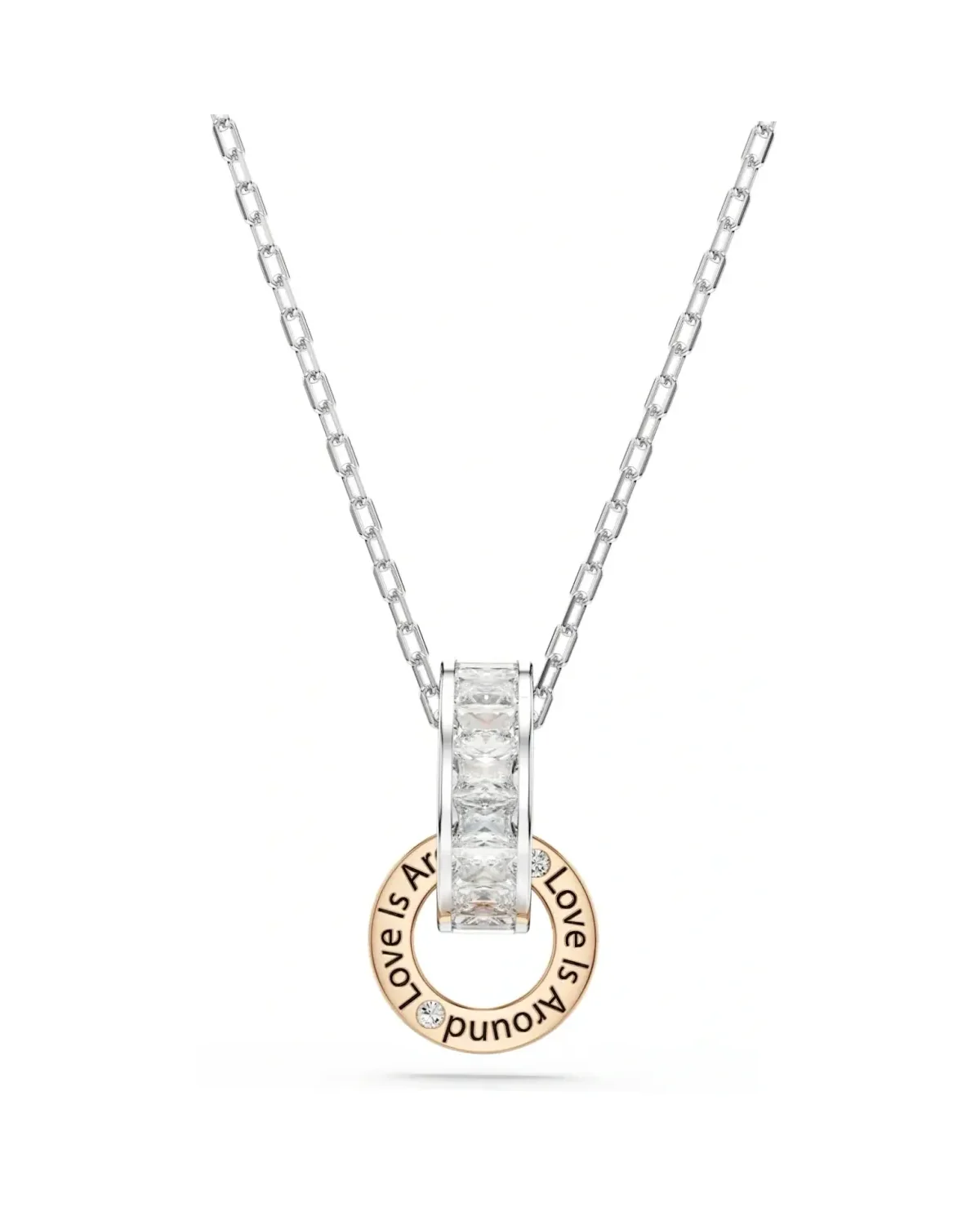 Collier Swarovski Connexus plaqué rhodium cristaux blancs femme