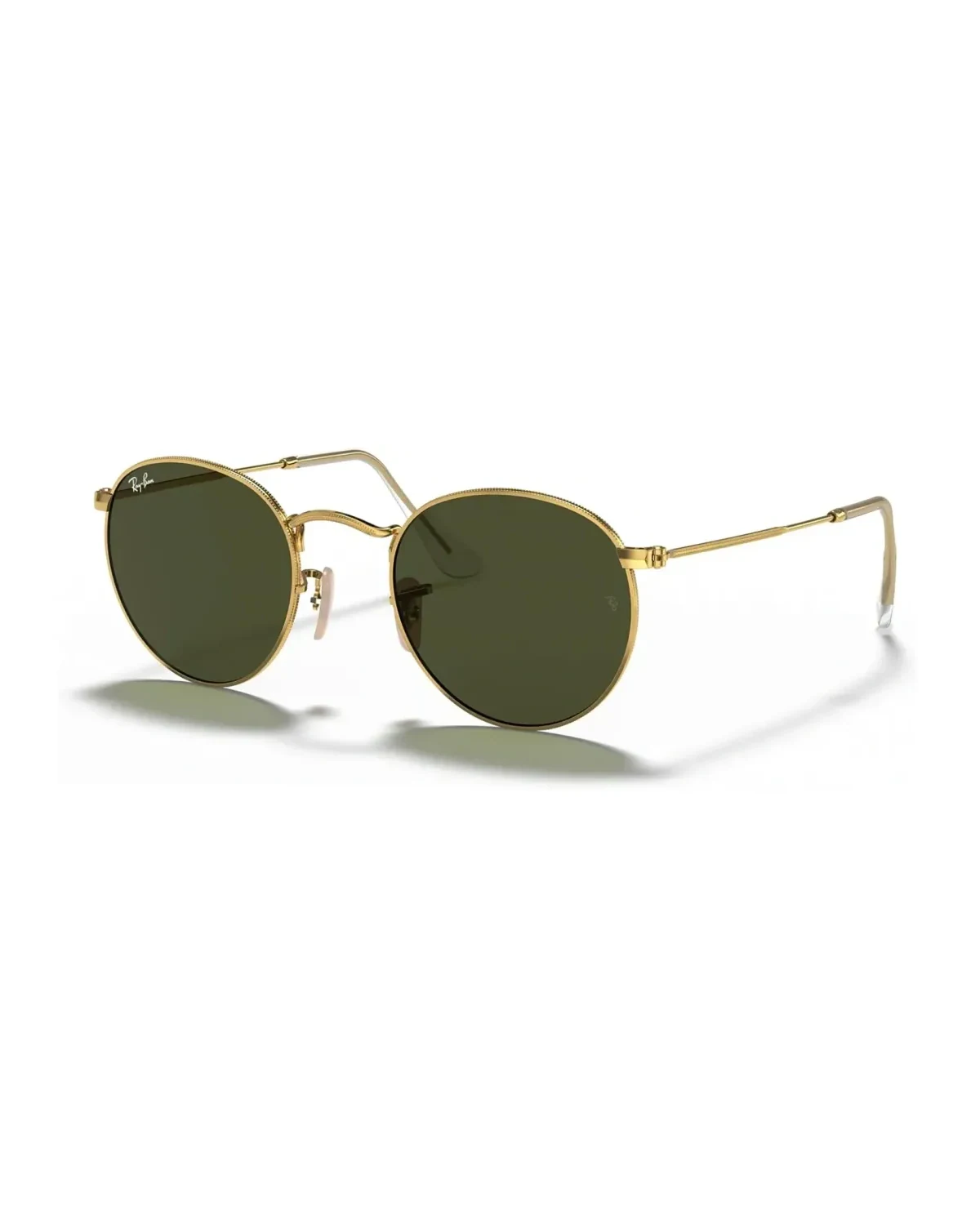Lunettes de soleil Ray-Ban RB3447 Round Metal monture or verres vert