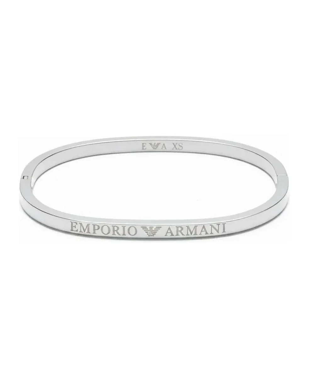 Bracelet Jonc Emporio Armani acier inoxydable argenté femme