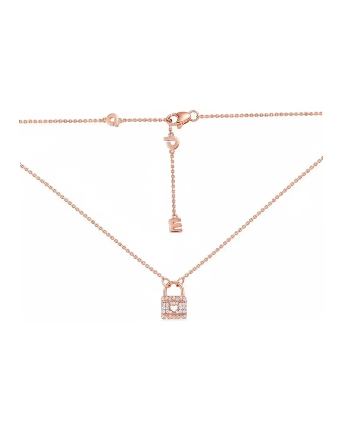 Collier APM Monaco cadenas cristaux zirconium plaqué or rose femme