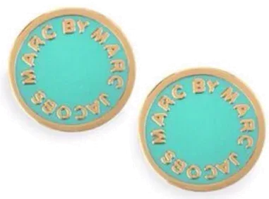Boucles d'oreilles disque turquoise Marc by Marc Jacobs