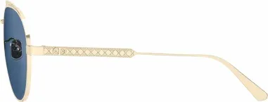 Lunettes de soleil Dior Cannage A1U - Monture pilote métal doré — vue 3