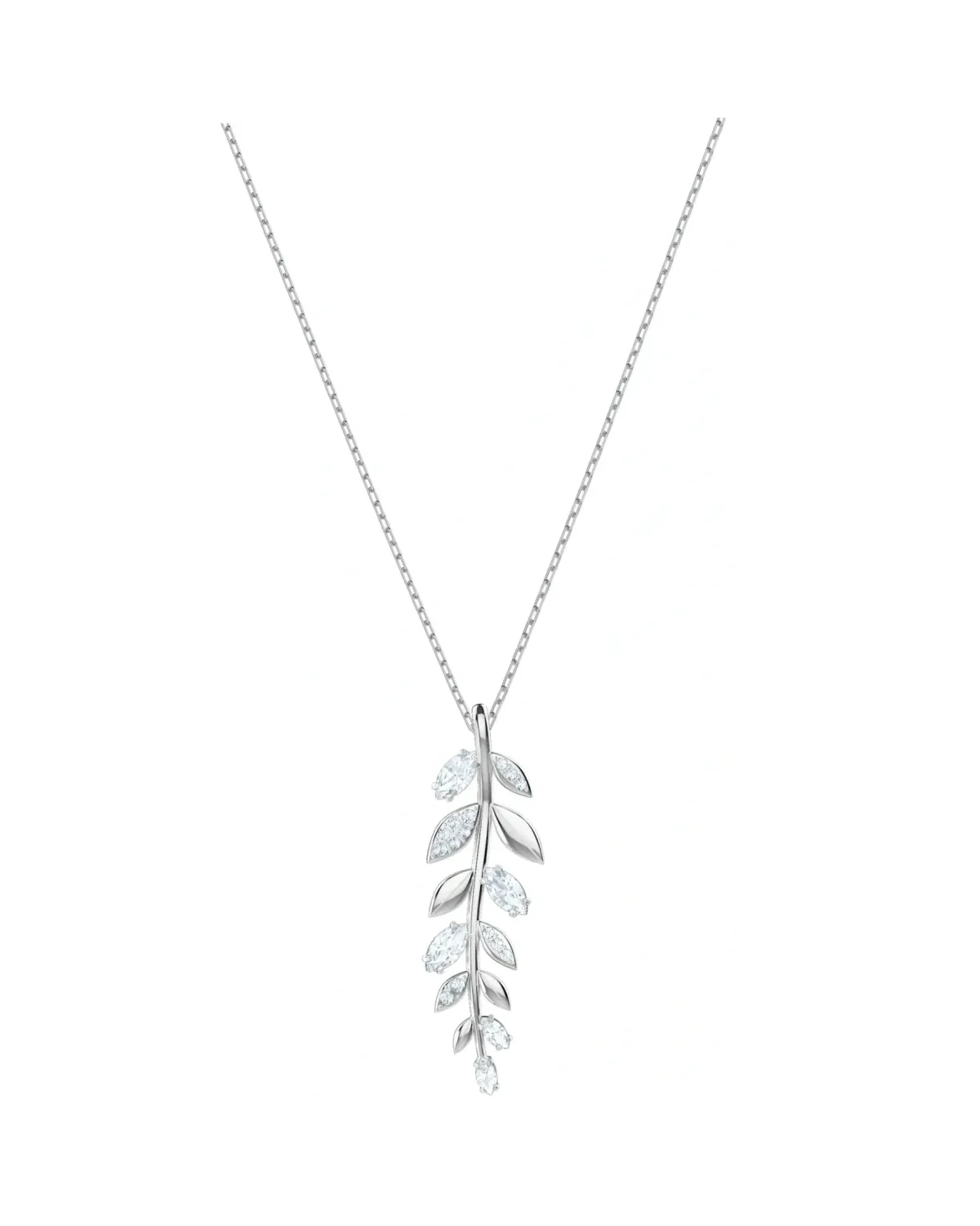 Collier Swarovski Mayfly plaqué rhodium cristaux blancs femme