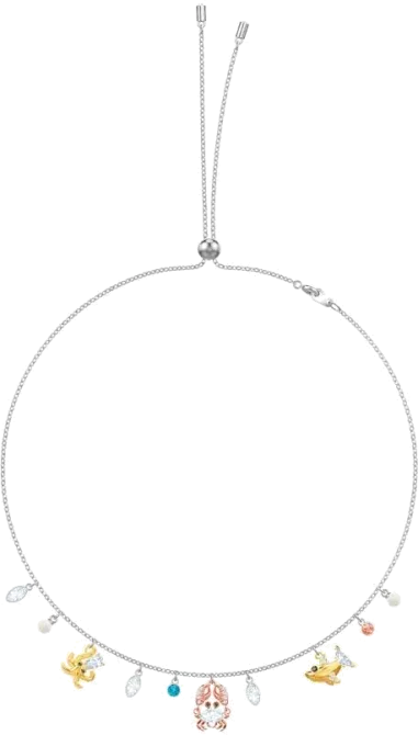 Collier Swarovski Ocean - Choker Rhodium Cristaux Multicolores — vue 3