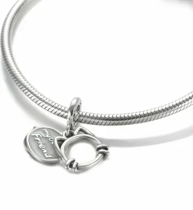 Charm Pandora Mon Chat My Best Friend - Argent 925 — vue 3
