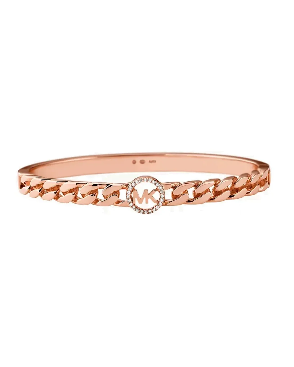 Bracelet Jonc Michael Kors Argent 925 Plaqué Or Rose Femme
