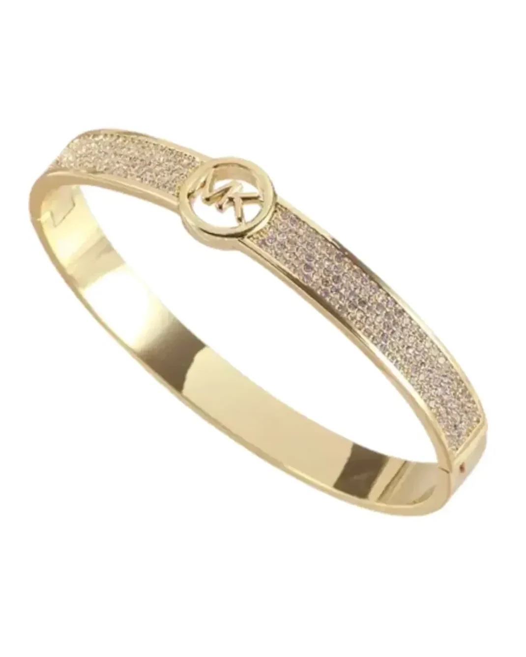 Bracelet rigide Michael Kors Brillance laiton or zirconium femme