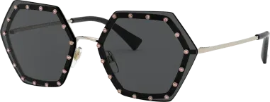 Lunettes de soleil Valentino Garavani VA2035 Ruthenium — vue 7