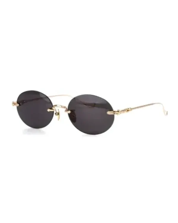 Lunettes de soleil Chrome Hearts Sinnergasm B monture ovale métal or rose