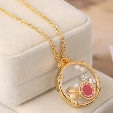 Collier Marc by Marc Jacobs - Disque Émail Rouge — vue 5