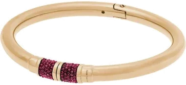 Bracelet Michael Kors Doré aux Strass Rouges