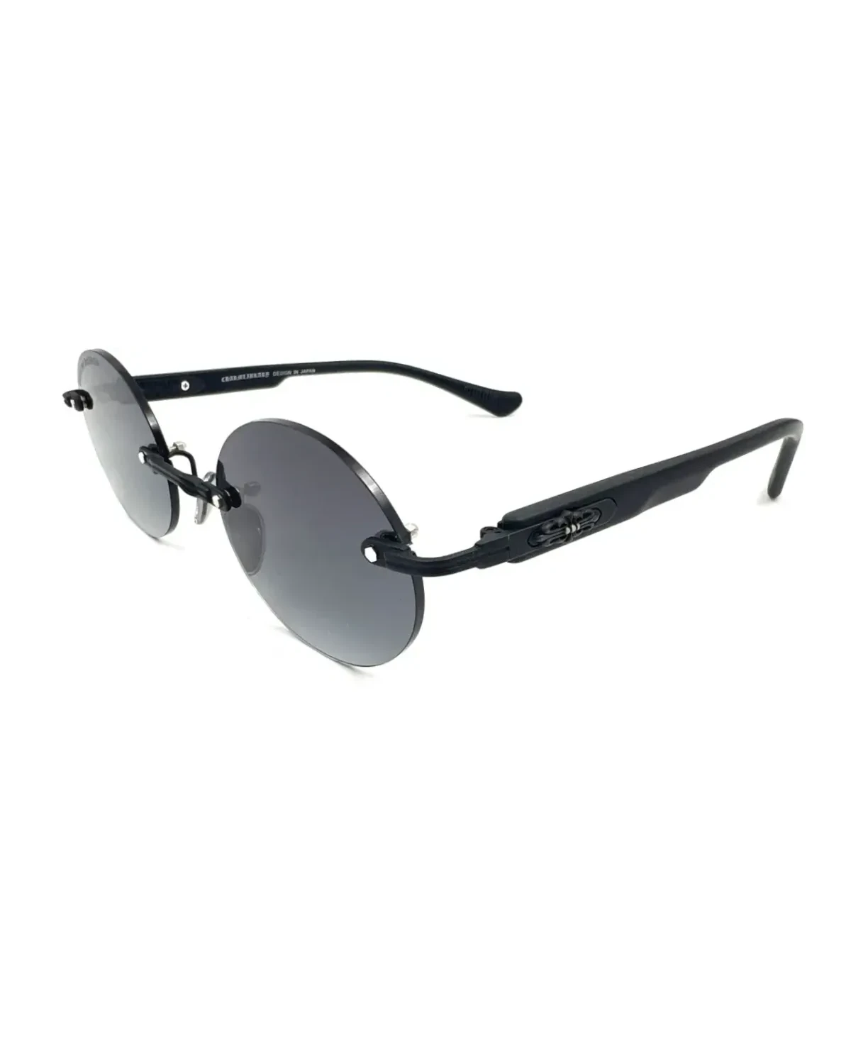 Lunettes de soleil Chrome Hearts Deep III ronde noir