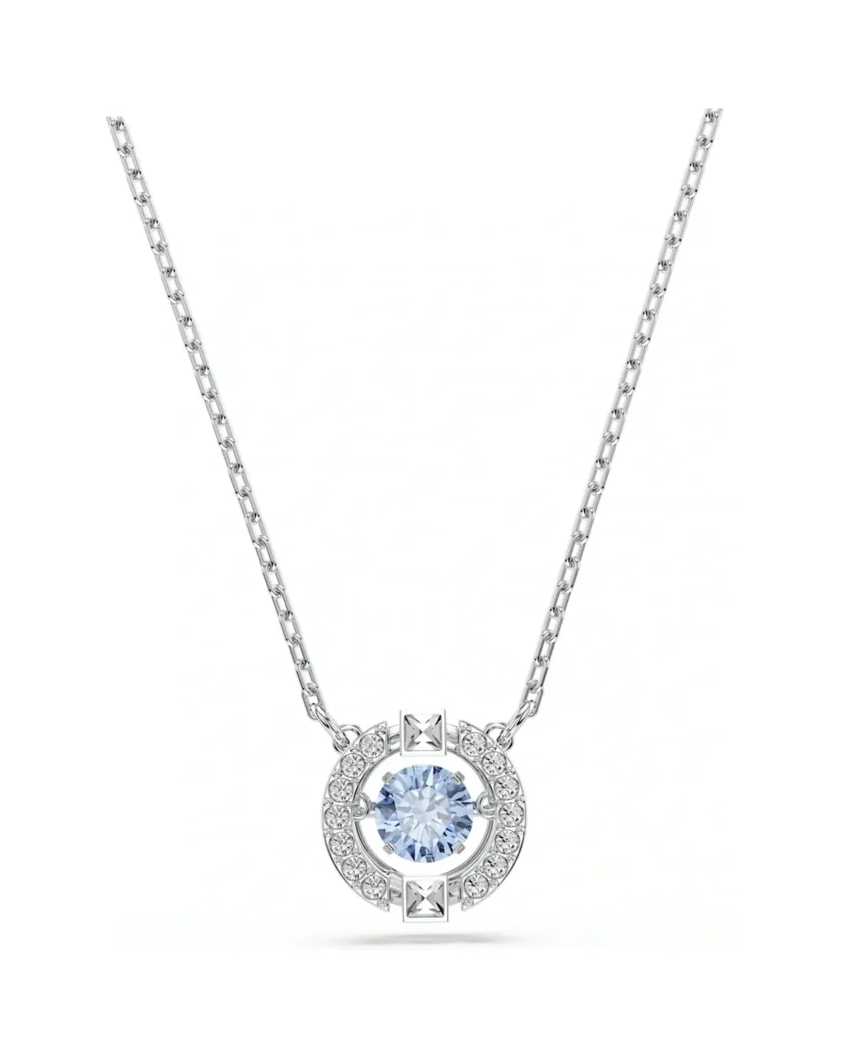 Collier Swarovski Una cristal pavé zirconium bleu femme