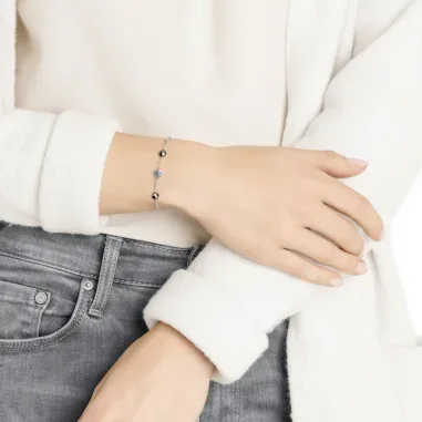 Bracelet Swarovski Remix Perles Grises — vue 3
