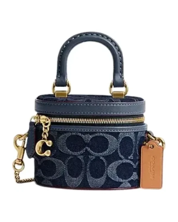 Sac à bandoulière Coach Trail 12 toile signature bleu denim
