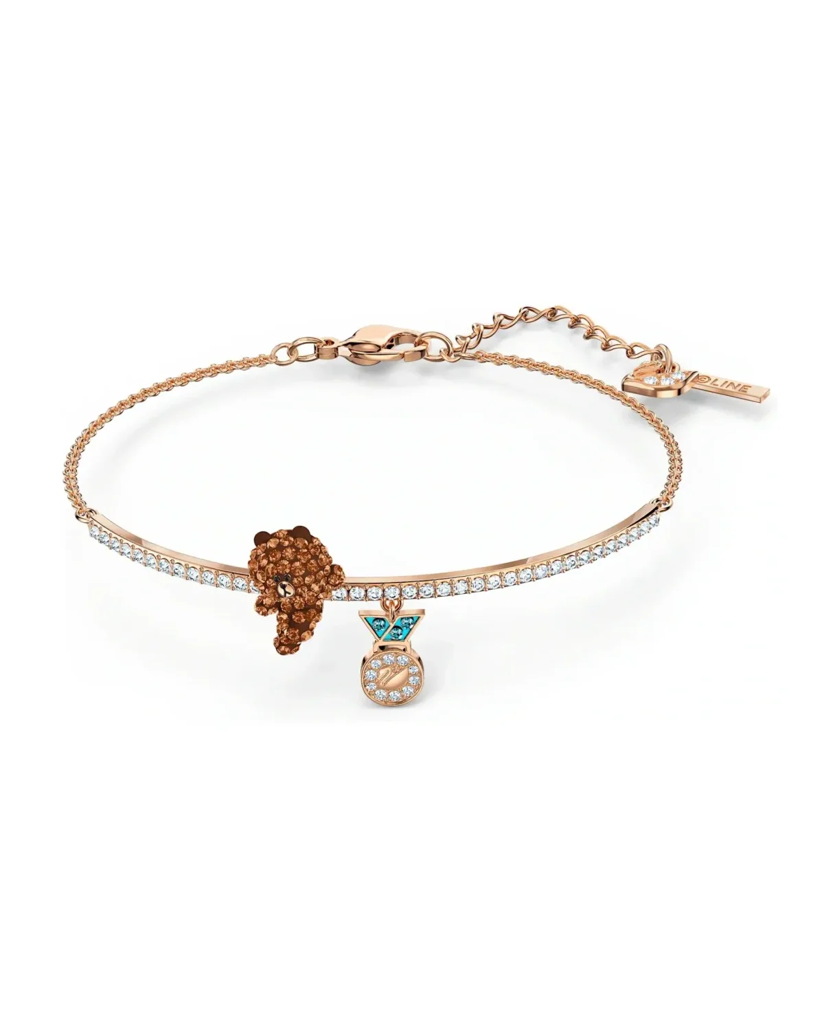 Bracelet Swarovski Line Friends plaqué or rose cristaux femme