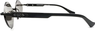 Lunettes de Soleil Chrome Hearts Diamond Cerclées Noires — vue 4