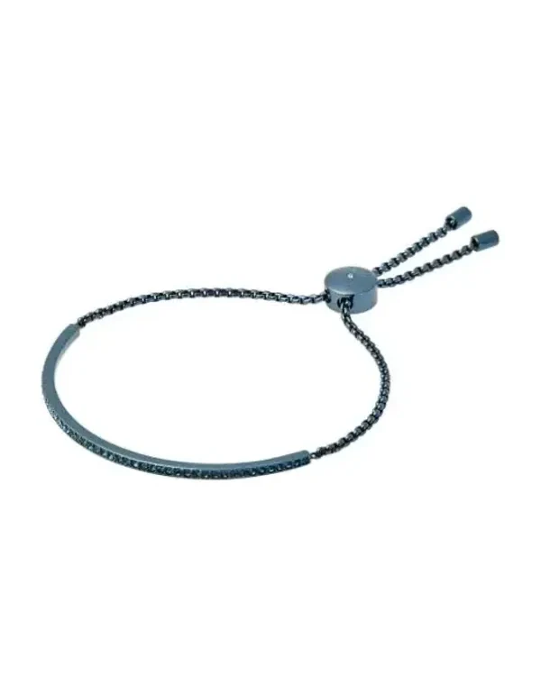 Bracelet Michael Kors acier inoxydable noir bleu femme