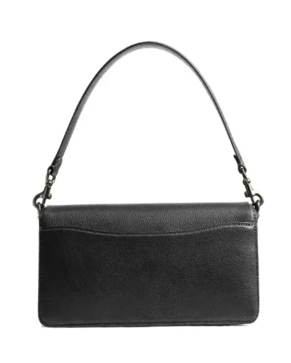 Sac besace à bandoulière Coach Tabby 26 en cuir grainé Noir Femme