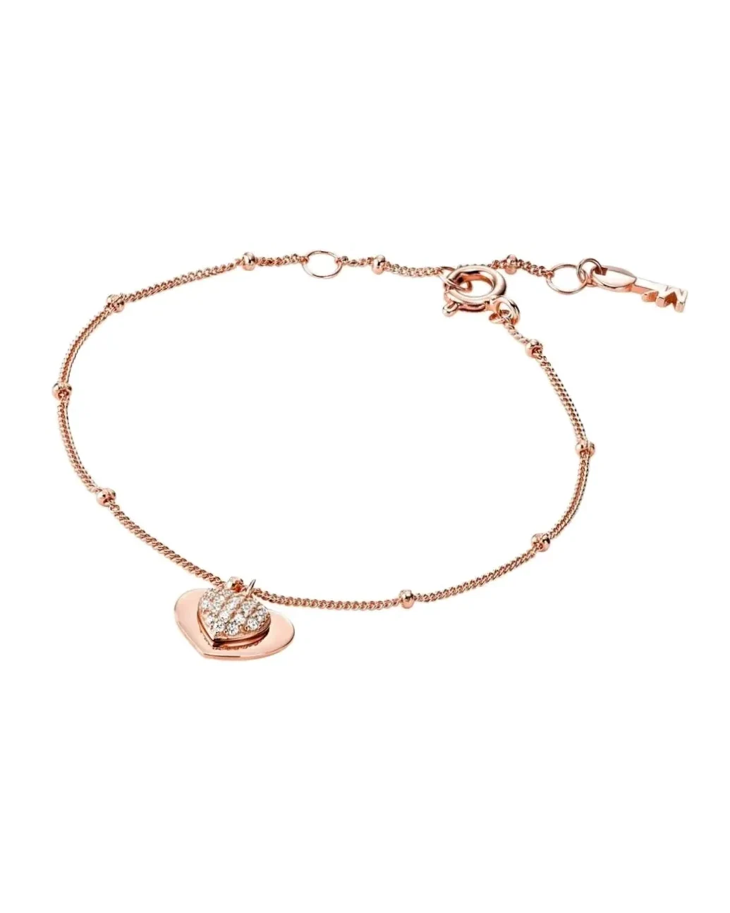 Bracelet Michael Kors Love argent 925 plaqué or rose femme