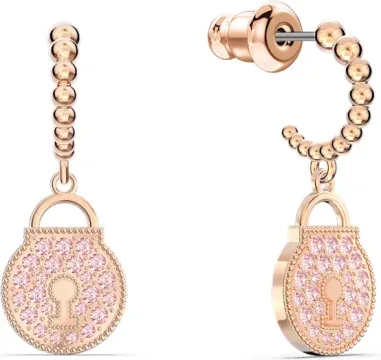 Boucles d'oreilles Togetherness Swarovski or rose — vue 2