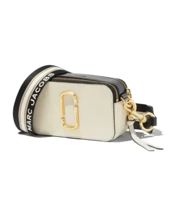 Sac à main bandoulière Marc Jacobs The Snapshot cuir crème femme