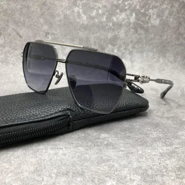 Lunettes de soleil Chrome Hearts Ripping - Aviateur métal — vue 2