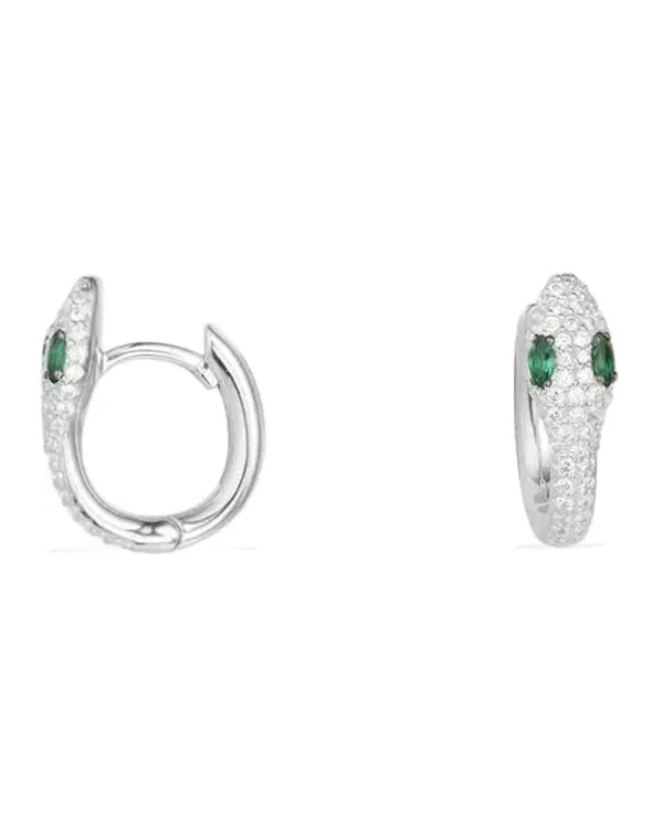 Boucles d'oreilles APM Monaco Kaa serpent argent 925 femme