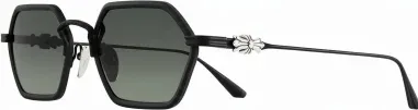 Lunettes de soleil Chrome Hearts Datass – Monture hexagonale noire