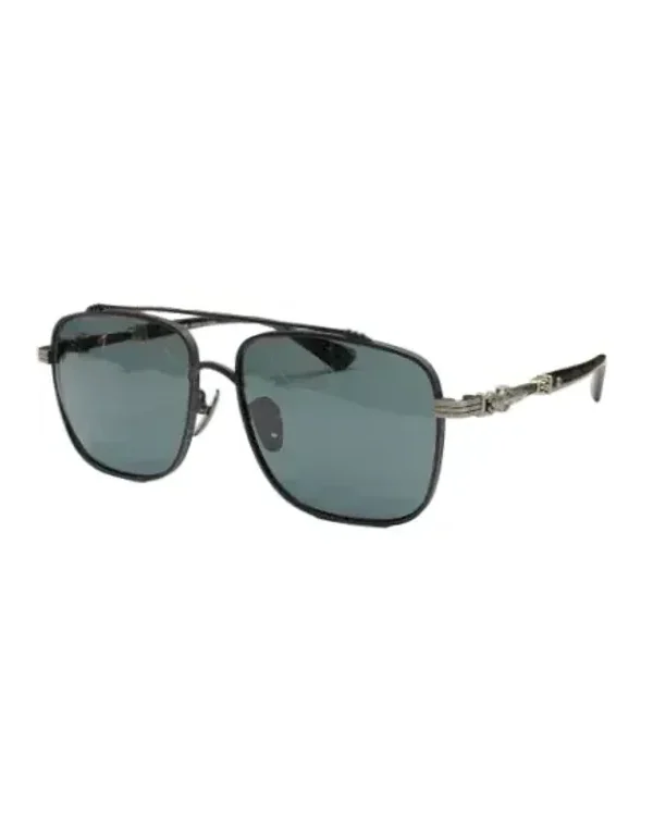 Lunettes de soleil Chrome Hearts CBEATH II carrée métal noir