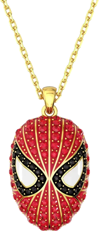 Collier Pendentif Spider-Man Swarovski Chaîne Plaqué Or