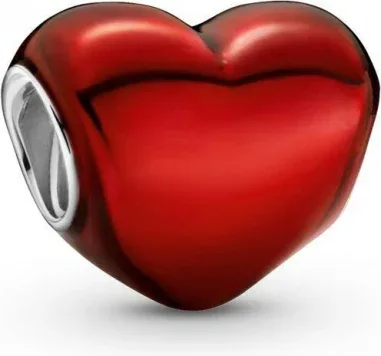 Charm Cœur Rouge Métallique Pandora