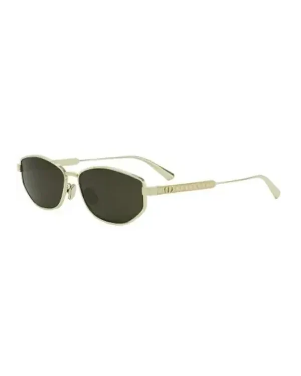 Lunettes de Soleil Dior DiorCannage B1U en Métal Argenté Ovale
