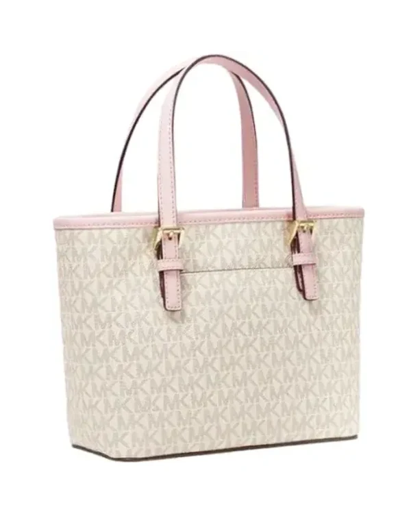 Sac à main Michael Kors Jet Set Travel XS à logo MK Crème Cuir