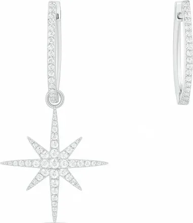 Boucles d'oreilles asymétriques Météorites et son Anneau