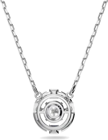 Collier Sparkling Dance Round - Cristaux blancs rhodiés — vue 4