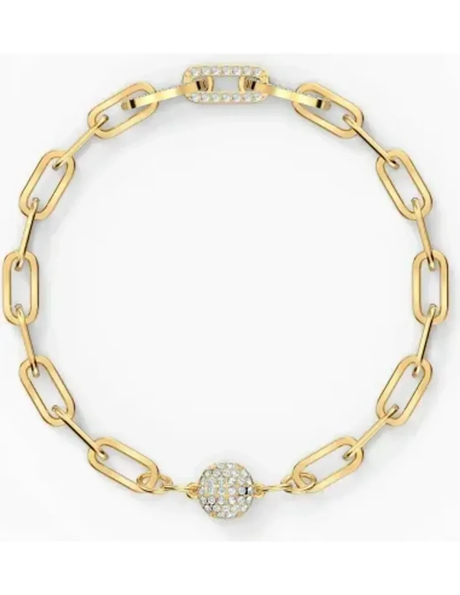 Bracelet Swarovski The Elements - Plaqué Or et Cristaux Blancs