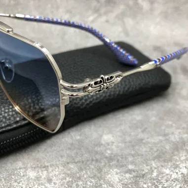 Lunettes de soleil Chrome Hearts Ripping - Aviateur métal — vue 21